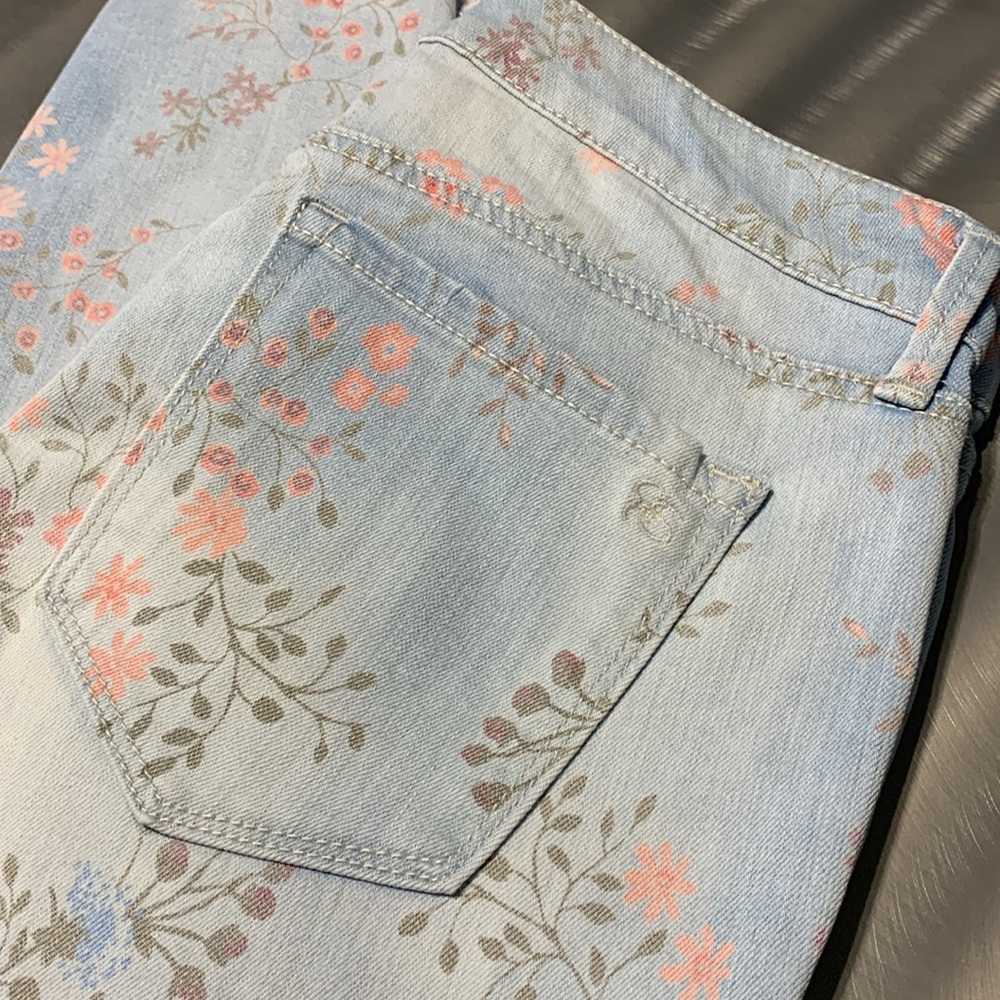 Jessica Simpson Kiss Me Super Skinny Floral Jeans Size 27 - Picture 3 of 9